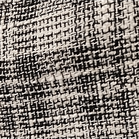 Zara 8 Textured Raw Fringe Edged Trouser Pants Boot Cut Glen Plaid Black Cream - Picture 5 of 10